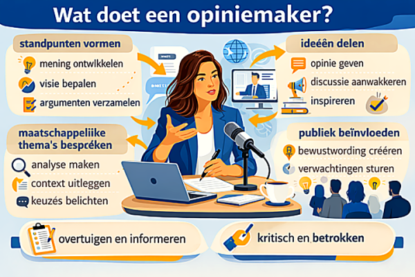 Alles over het beroep opiniemaker Wat doet een opiniemaker